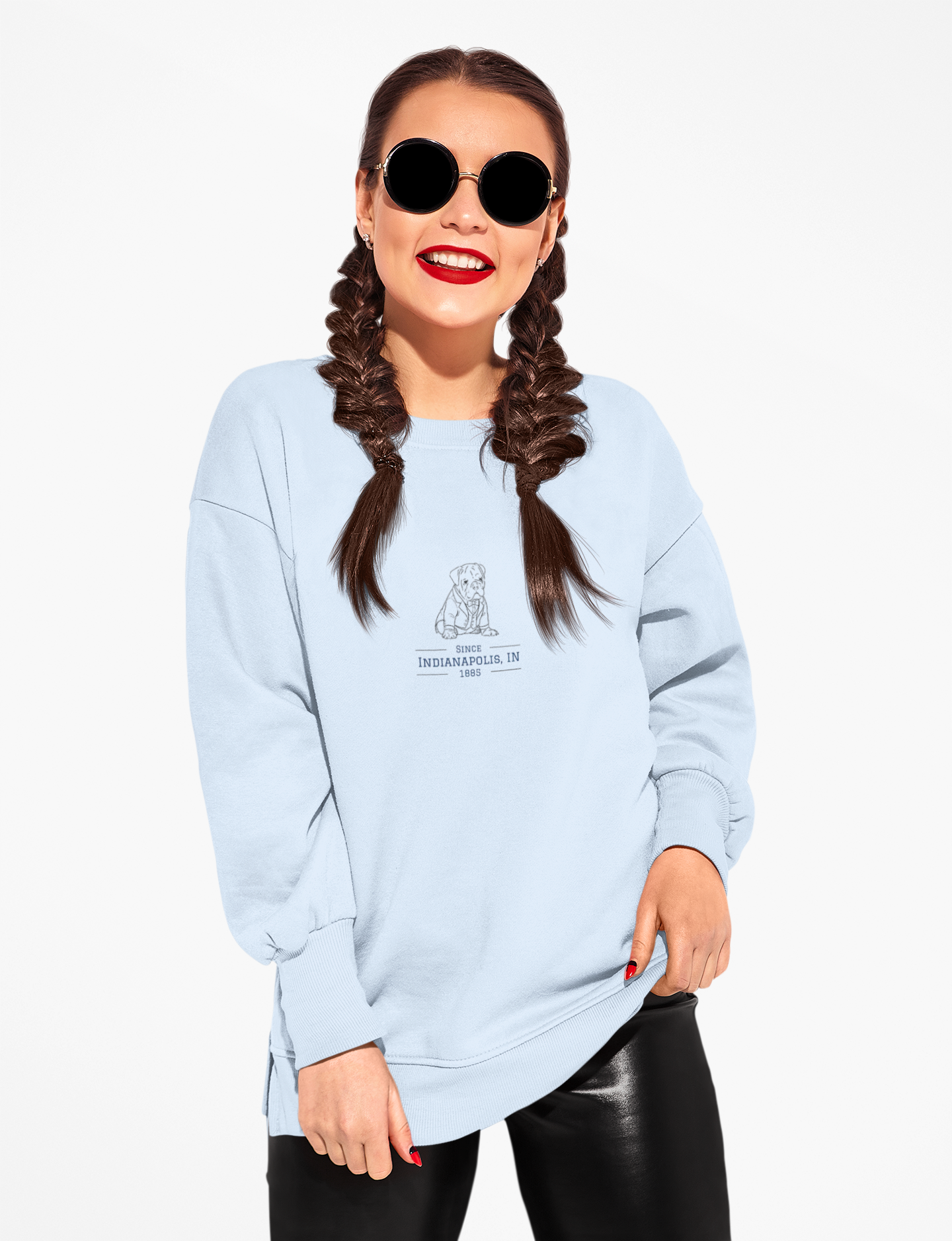 "butler dressed bulldog" Crewneck Sweatshirt